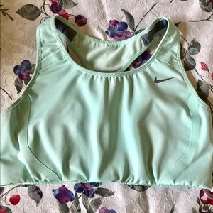 Light green bike sports bra